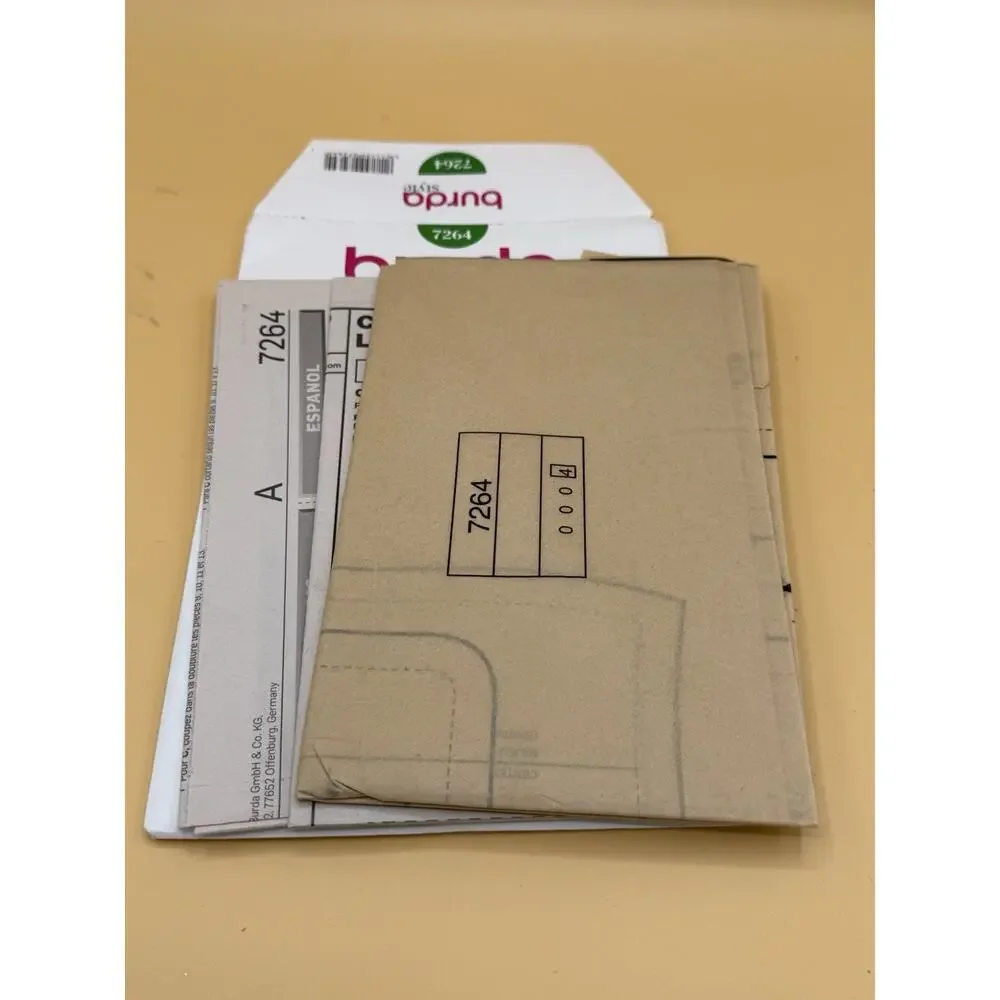 Burda Style 7264 Handbag Tote Bag Sewing Pattern Uncut Complete Easy